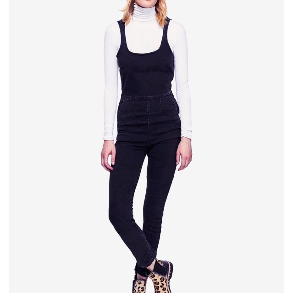 Free People Scarlet Denim Jumpsuit